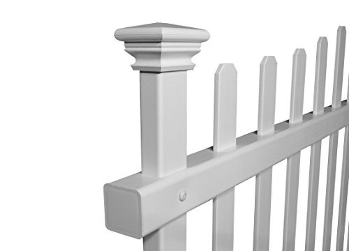 Zippity Outdoor Products ZP19007 No Dig Vinyl Corner Picket Unassembled Accent Fence, 42" x 30", White