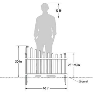 Zippity Outdoor Products ZP19007 No Dig Vinyl Corner Picket Unassembled Accent Fence, 42" x 30", White