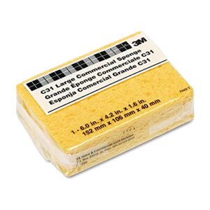 scotch-brite c31 commercial cellulose sponge, yellow, 4 1/4 x 6