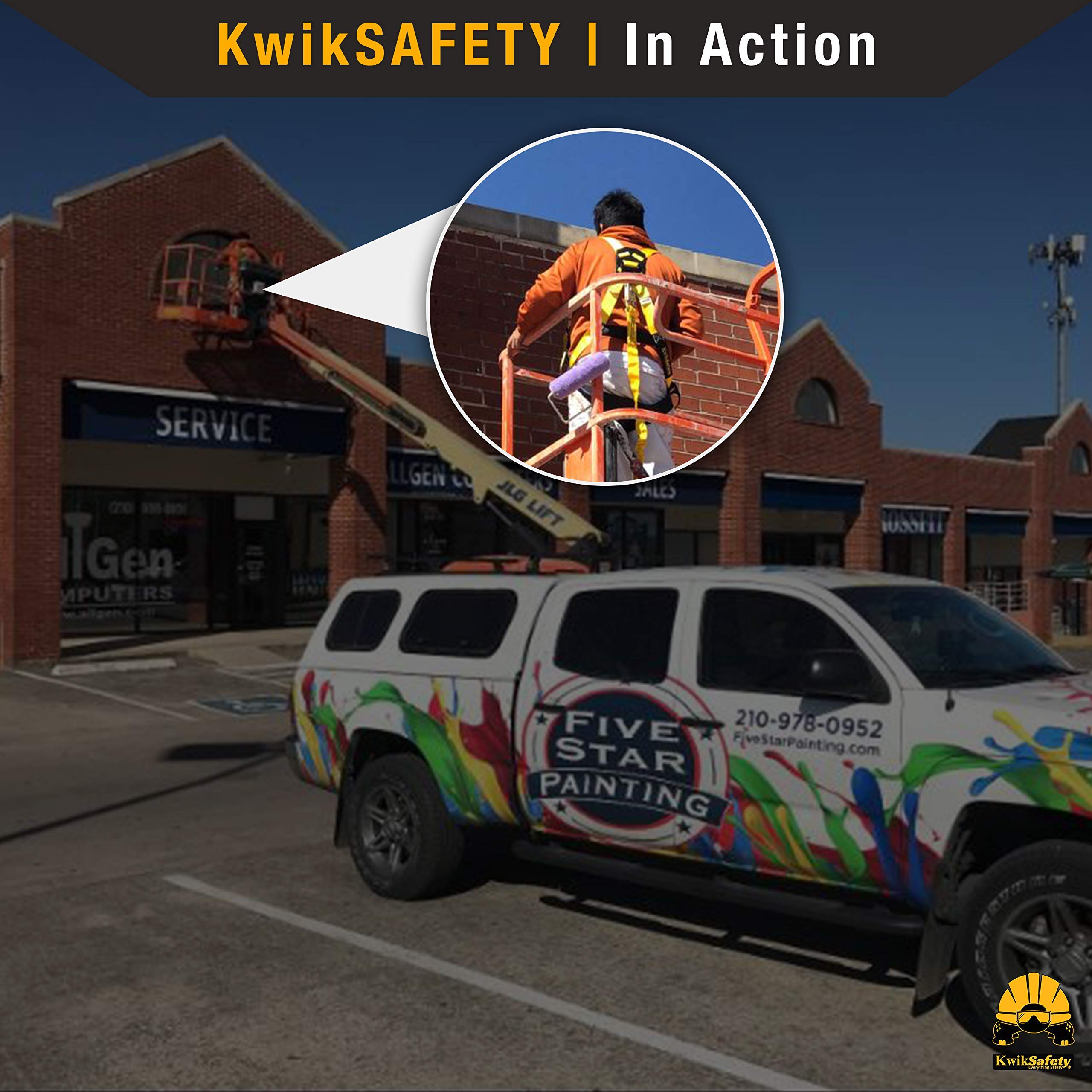 KwikSafety - Charlotte, NC - THUNDER 3D Ring Safety Harness [Pass Through Connectors] OSHA ANSI Industrial Full Body Fall Protection Personal Equipment Construction Scaffold Contractor