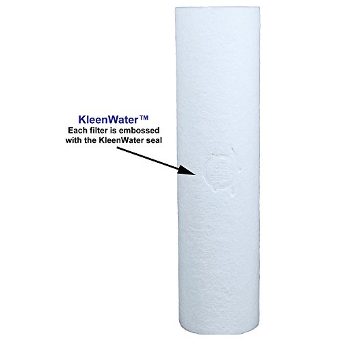 KleenWater KW2510G 5 Micron Dirt Rust Sediment Water Filter Replacement Cartridge, Compatible with WHKF-GD05 FXWTC AP110, Set of 12