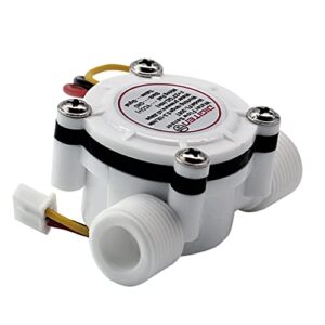 DIGITEN G3/8 Water Flow Sensor Witch, Hall Effect Flowmeter Liquid Fluid Meter Sensor Switch Flowmeter Meter 0.3-10L/min