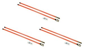 buyers (pack of 6) replacement for universal 36" orange snow plow blade markers / guides boss, meyer, western
