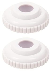 sunsolar swimming pool return jet - replacement — directional eyeball ring with 3/4-inch opening — connects with 1.5-inch female thread ring — pool accessories for cleaning — white (2-pack)