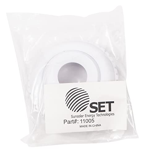 SunSolar Swimming Pool Return Jet - Replacement — Directional Eyeball Ring with 3/4-Inch Opening — Connects with 1.5-Inch Female Thread Ring — Pool Accessories for Cleaning — White (2-Pack)