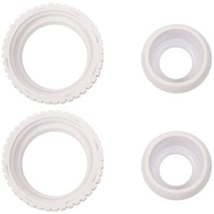 SunSolar Swimming Pool Return Jet - Replacement — Directional Eyeball Ring with 3/4-Inch Opening — Connects with 1.5-Inch Female Thread Ring — Pool Accessories for Cleaning — White (2-Pack)