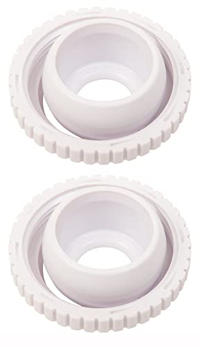 SunSolar Swimming Pool Return Jet - Replacement — Directional Eyeball Ring with 3/4-Inch Opening — Connects with 1.5-Inch Female Thread Ring — Pool Accessories for Cleaning — White (2-Pack)