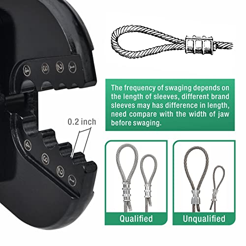 iCrimp Wire Rope Crimping Tool for Aluminum Oval Sleeves,Double Sleeves,Crimping Loop sleeve from 3/64-inch to 1/8-inch -15 inch Length