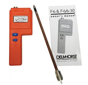 delmhorst f-6/6-30/1235 analog moisture meter package, 10", 1235 probe