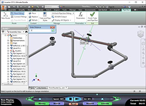 Autodesk Inventor 2015: Tube and Pipe Routed Systems – Video Training Course