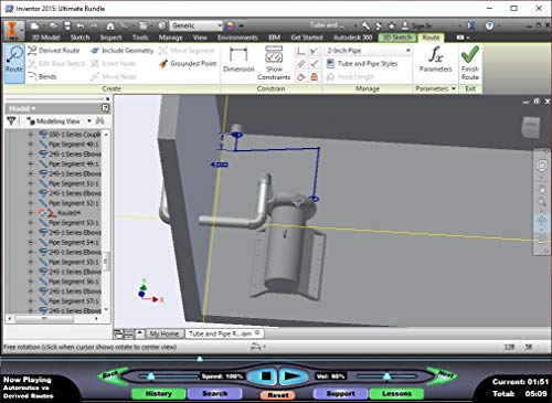 Autodesk Inventor 2015: Tube and Pipe Routed Systems – Video Training Course