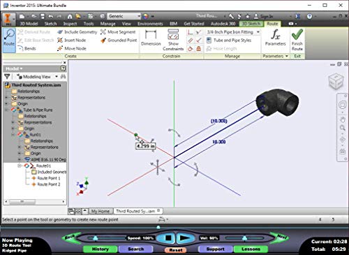 Autodesk Inventor 2015: Tube and Pipe Routed Systems – Video Training Course