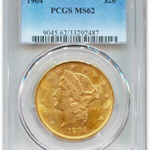 1904 Liberty Head Twenty Dollar PCGS MS-62