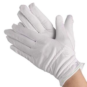 dexac microfiber gloves scratches fingerprints (white) protection for jewelry collectibles lenses coin silver archival costume inspection