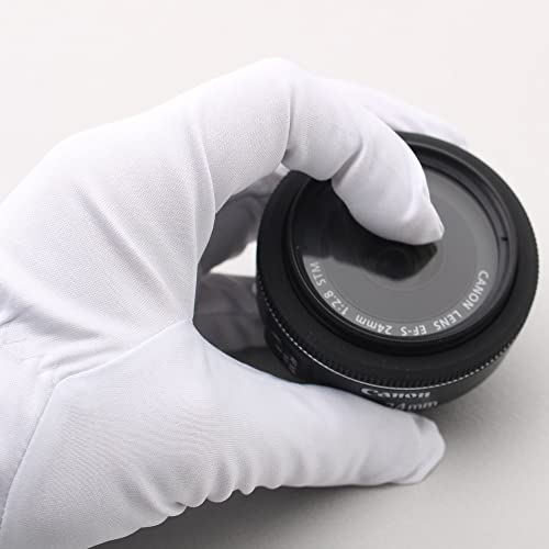 Dexac Microfiber Gloves Scratches Fingerprints (White) Protection for Jewelry Collectibles Lenses Coin Silver Archival Costume Inspection