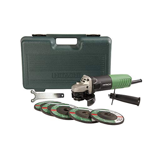 Hitachi G12SR4 6.2-Amp 4-1/2-Inch Angle Grinder with 5 Abrasive Wheels (Discontinued by the Manufacturer)