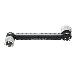 klein tools 56999 conduit locknut wrench for 1/2-inch and 3/4-inch connectors, direct drive heads rotate
