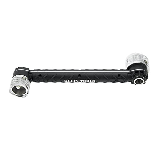 Klein Tools 56999 Conduit Locknut Wrench for 1/2-Inch and 3/4-Inch Connectors, Direct Drive Heads Rotate