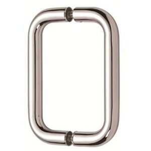 dynasty hardware 6" back to back tubular shower door pull for frameless shower doors, polished chrome