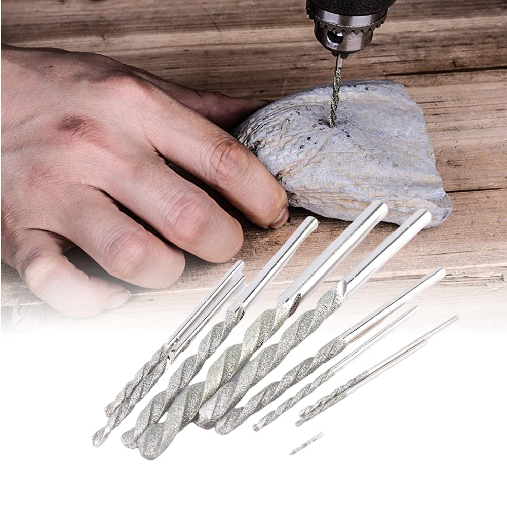 Yosoo 10Pcs DMD Diamond Tipped Drill Bit Set Twist Drill Bits for Glass Tile Stone 0077