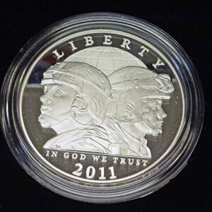 2011 P Modern Commemorative United States Army Commemorative Silver Proof $1 OGP US Mint