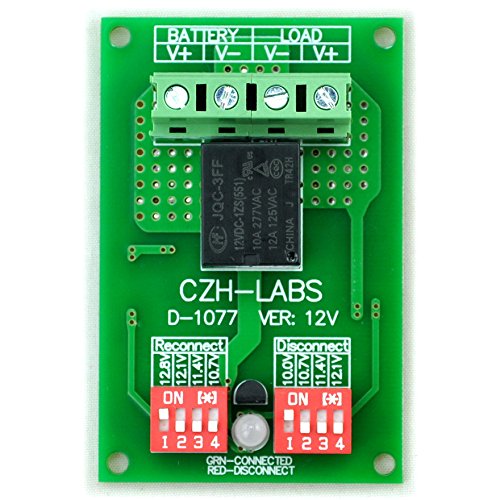 Electronics-Salon Low Voltage Disconnect Module LVD, 12V 10A, Protect/Prolong Battery Life.