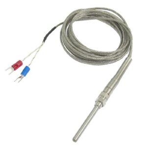 uxcell k type 50x5mm 500c probe thermocouple temperature sensor cable 9.8ft 3 meters