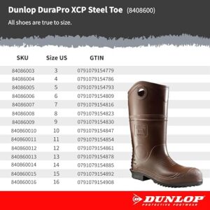 Dunlop Protective Footwear, Durapro Xcp Steel Toe, 100% Waterproof Polyblend PVC Material, Comfortable DURAPRO Energizing Insoles, Lightweight and Durable Protective Footwear, 8408600.16, Size 16 US
