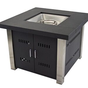 Pleasant Hearth OFG901T Montreal Square Gas Fire Pit Table, 38"