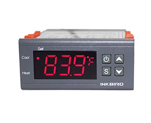 Inkbird Dual Stage DV 12V Digital Temperature Controller Fahrenheit Thermostat Heating and Cooling for Homebrewing Brew Fermenter Fridge Incubator Greenhouse