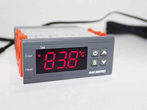 Inkbird Dual Stage DV 12V Digital Temperature Controller Fahrenheit Thermostat Heating and Cooling for Homebrewing Brew Fermenter Fridge Incubator Greenhouse