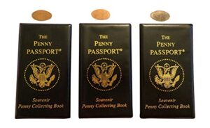 3 penny passport souvenir elongated coin albums with free pressed pennies