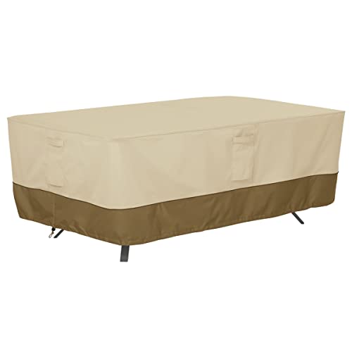 Classic Accessories Veranda Water-Resistant 84 Inch Rectangular/Oval Patio Table Cover, Outdoor Table Cover