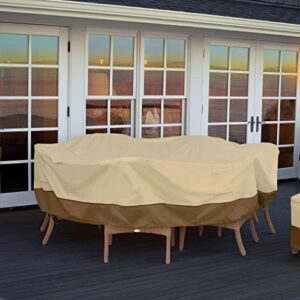 Classic Accessories Veranda Water-Resistant 84 Inch Rectangular/Oval Patio Table Cover, Outdoor Table Cover