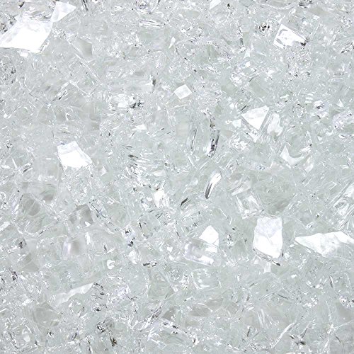 Ultra Clear, 1/4" Tempered Fire Glass in Diamond Starlight | 10 Pound Jar, by Celestial Fire Glass