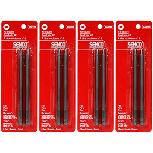 Senco EA0123 DuraSpin #2 Square Bits for DS200 (4-2 Packs)