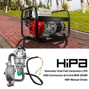 HIPA GX390 188F Generator Dual fuel carburetor LPG CNG conversion kit 4.5-5.5KW manual choke