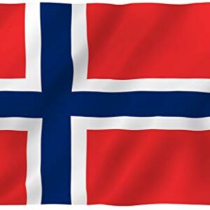 ANLEY Fly Breeze 3x5 Foot Norway Flag - Vivid Color and Fade proof - Canvas Header and Double Stitched - Norwegian Nordmann National Flags Polyester with Brass Grommets 3 X 5 Ft