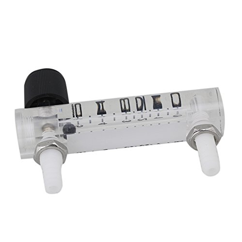 CNBTR Oxygen Flow Meter 0-5 LPM Acylic Flowmeter Gas Acrylic Metal Fitting for Oxygen Air Gas Conectrator