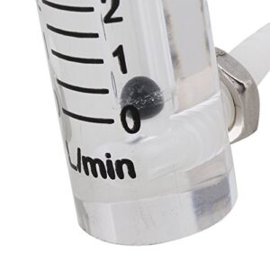 CNBTR Oxygen Flow Meter 0-5 LPM Acylic Flowmeter Gas Acrylic Metal Fitting for Oxygen Air Gas Conectrator