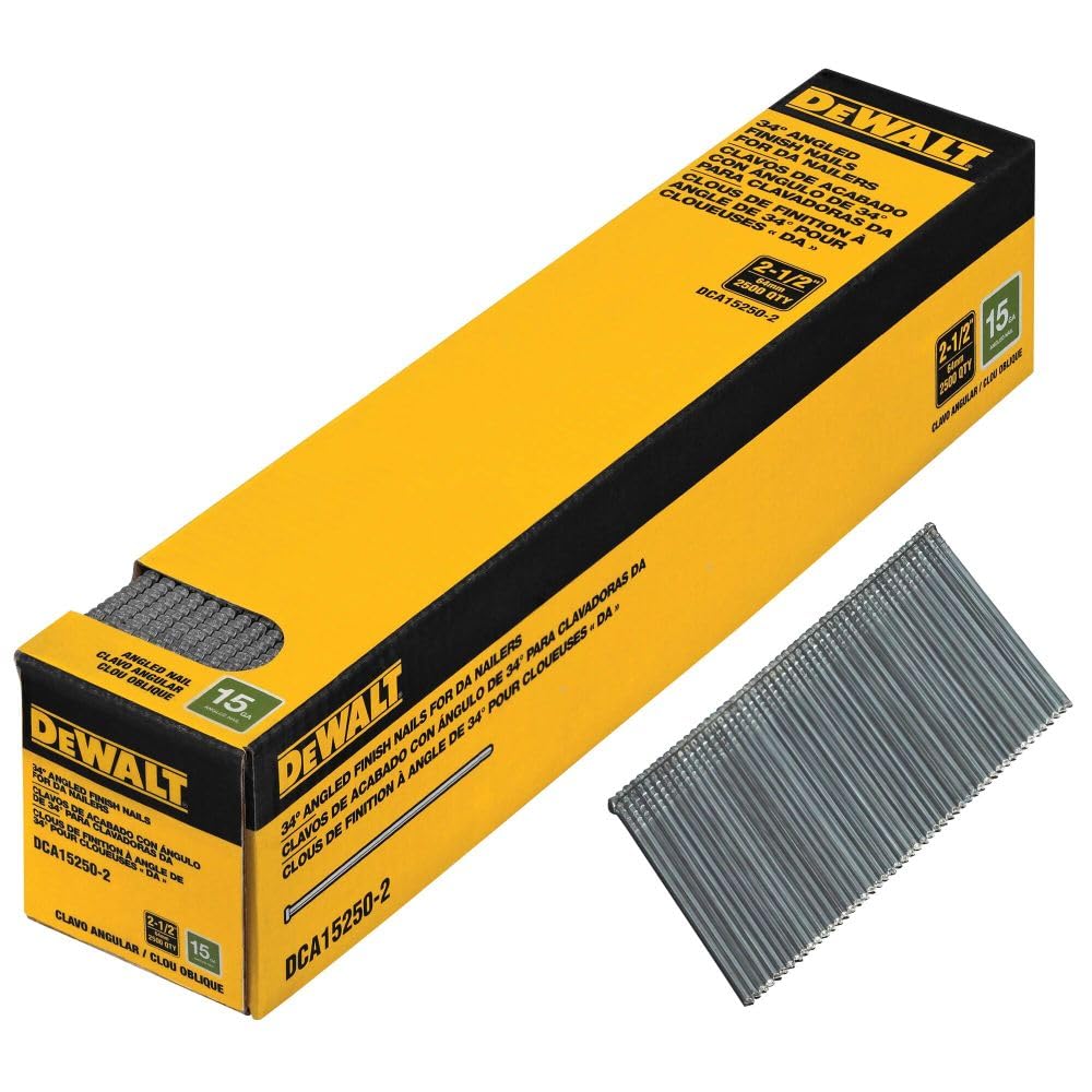 DeWalt 15GA 2-1/2 in Angled FIN Nail 2.5K