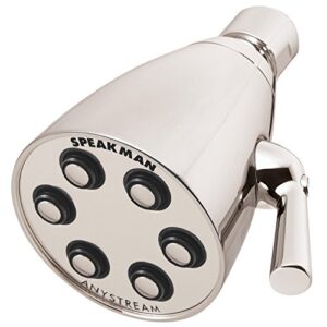 speakman s-2252-pn-e2 signature brass icon anystream adjustable shower head, polished nickel