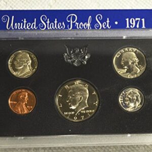 1971 S Proof Set Cent, Nickel, Dime, Quarter, Half Dollar US Mint Proof