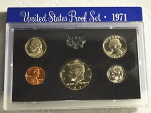 1971 s proof set cent, nickel, dime, quarter, half dollar us mint proof