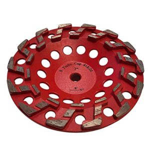 7" high performance diamond grinding wheels for aggressive concrete, paint, epoxy, mastic, coating removal, 18/20 grit, s segments, 5/8"-11 arbor