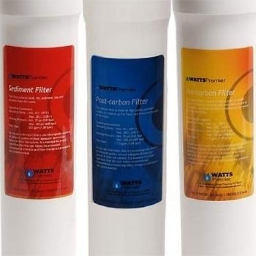 Watts Premier, Ro Pure Replacement Filter 5-pack Sanitary "Push Button" Fitter Change.