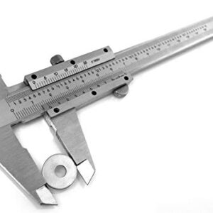 Professional Quality Stainless Steel Vernier Caliper. Non-Digital Vernier Caliper. High Quality Measuring Device for Inside, Outside, Depth and Step Measurements.