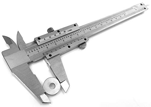 Professional Quality Stainless Steel Vernier Caliper. Non-Digital Vernier Caliper. High Quality Measuring Device for Inside, Outside, Depth and Step Measurements.