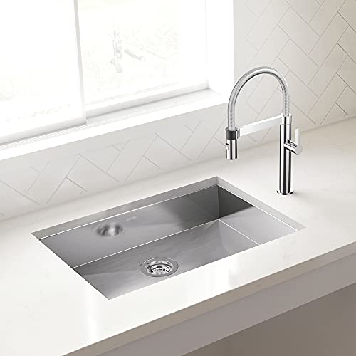 BLANCO Single Bowl 442079 QUATRUS R0 Medium ADA Undermount Kitchen Sink, Satin