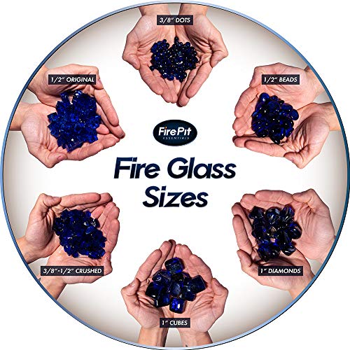 Ruby - Fire Glass Diamonds for Indoor and Outdoor Fire Pits or Fireplaces | 10 Pounds | 1 Inch